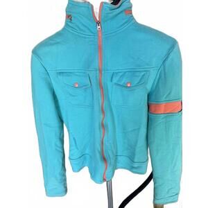 Le Tigre Zip Sweatshirt Jacket Hidden Hood M